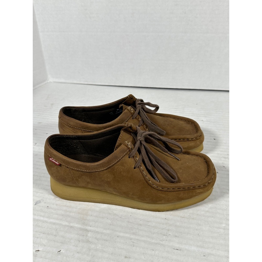Clarks Mens 7M Brown Leather Wallabee Moc Toe Lace Up Shoes 60499